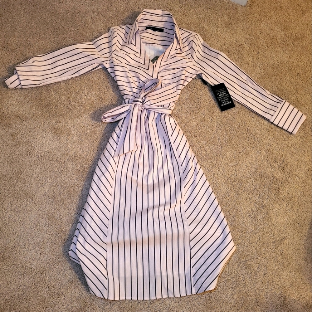 Small poplin midi shirt dress (36)